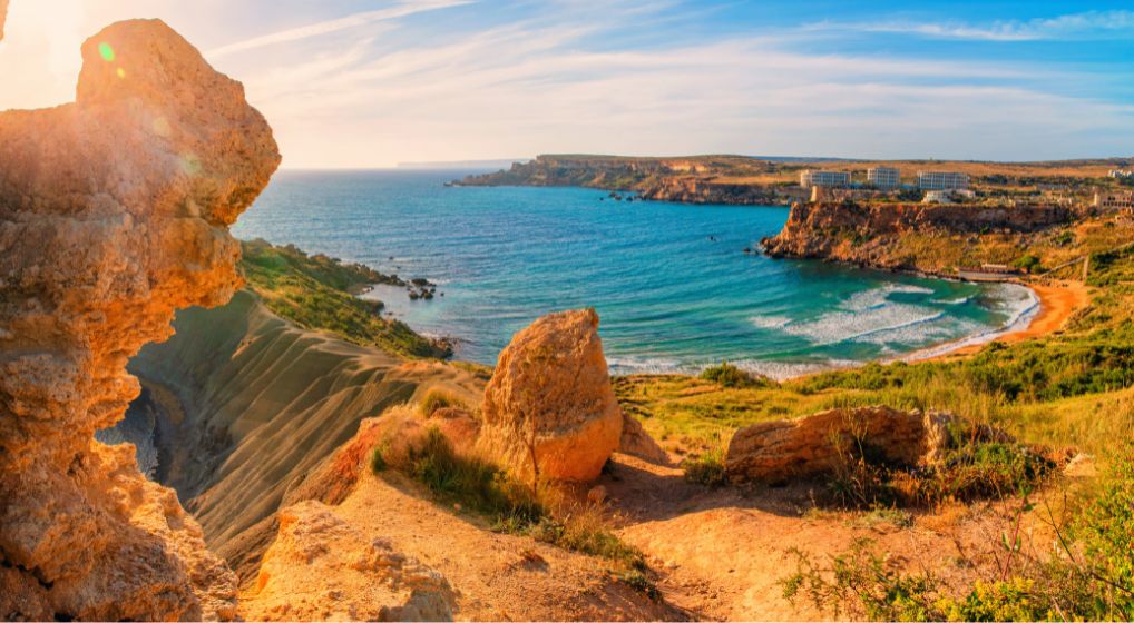Romantic Malta Vacation - Għajn Tuffieħa Bay at Sunset