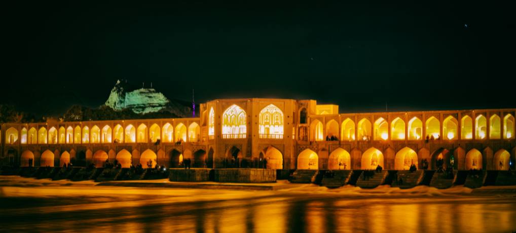 The Khaju Bridge in Isfahan, Iran
